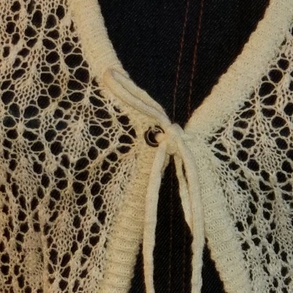 🌍#819 NWOT Columbia PS White Eyelet Cotton Cardigan - Picture 10 of 16